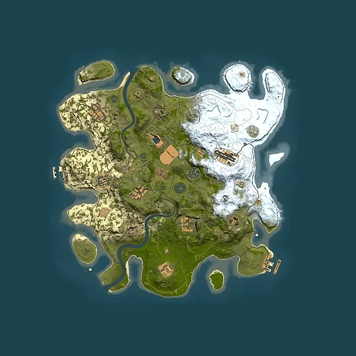 Rust map seed 780357287, 3650x3650m top-down preview
