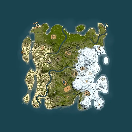 Rust map seed 36292213, 3800x3800m top-down preview