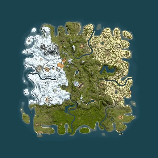 Rust map seed 952169826, 5200x5200m top-down preview