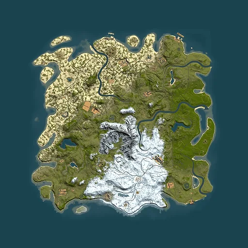 Rust map seed 12668833, 5350x5350m top-down preview