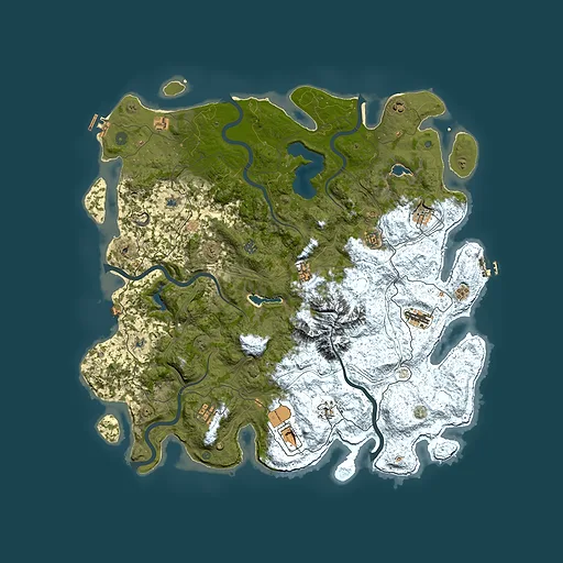 Rust map seed 2063433604, 5200x5200m top-down preview