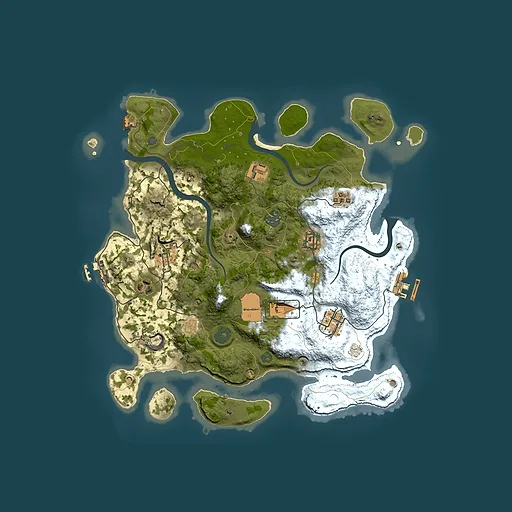 Rust map seed 22008747, 3500x3500m top-down preview
