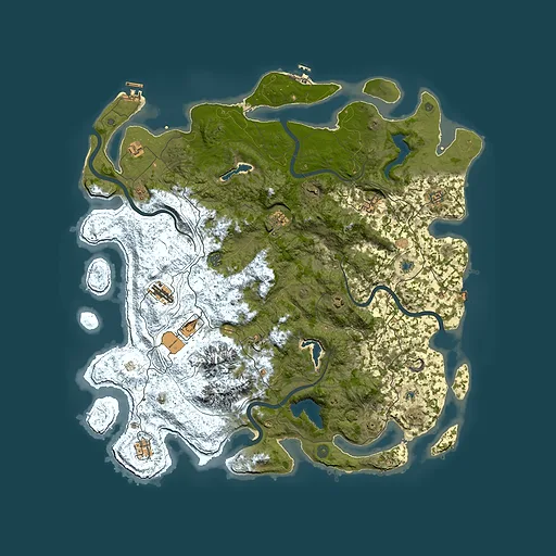 Rust map seed 2090243329, 5200x5200m top-down preview