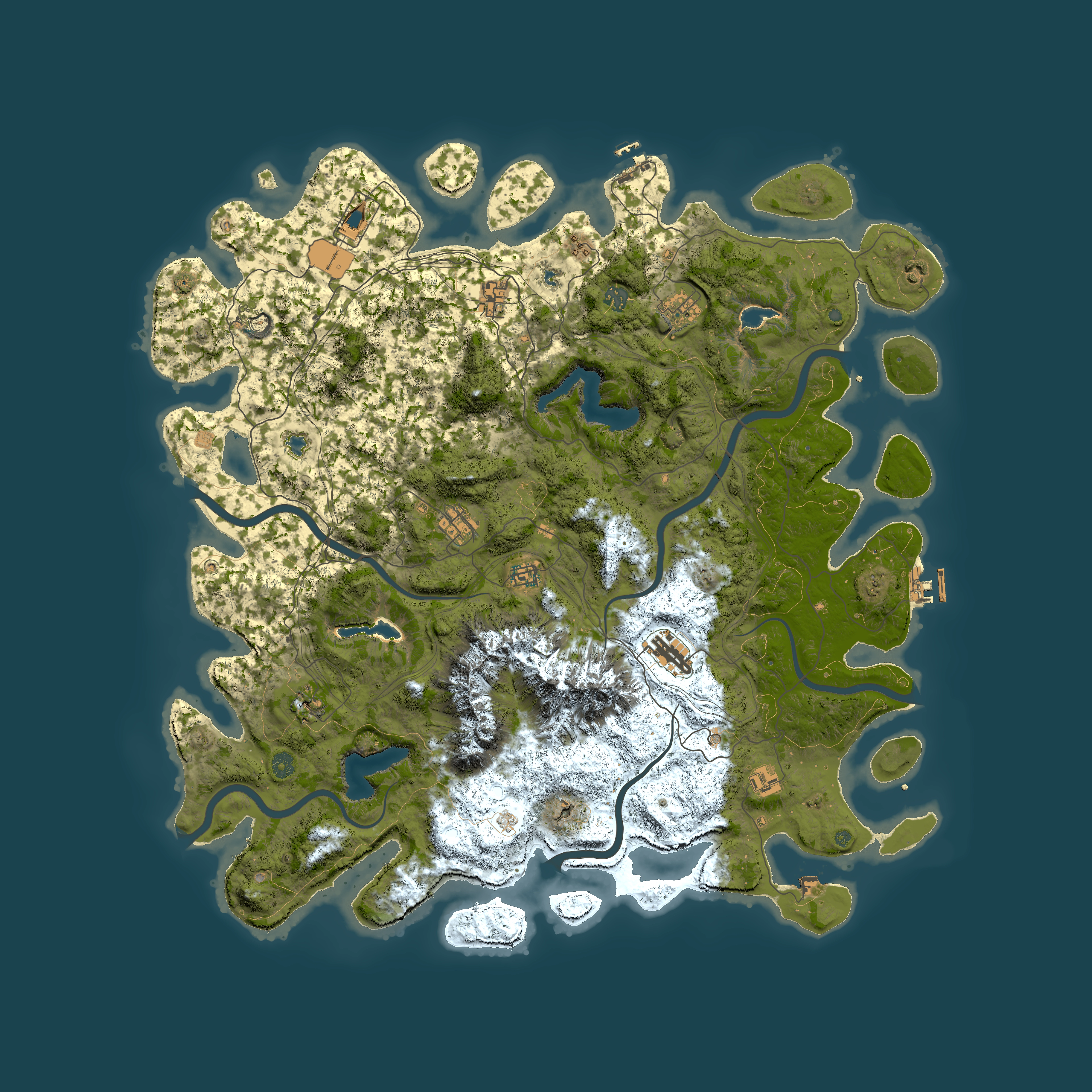 Full top-down render of Rust map seed 1349837046, 5250x5250m