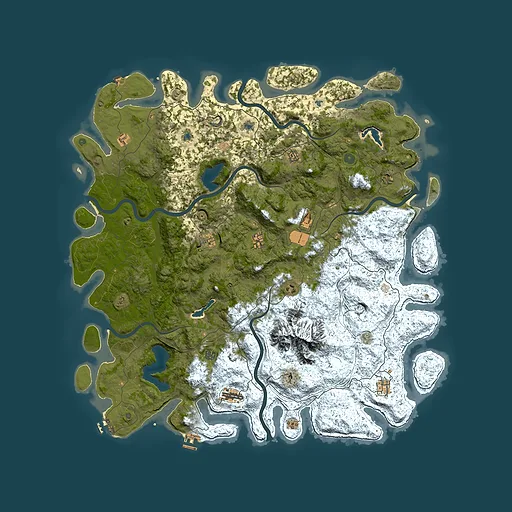 Rust map seed 593977043, 5750x5750m top-down preview