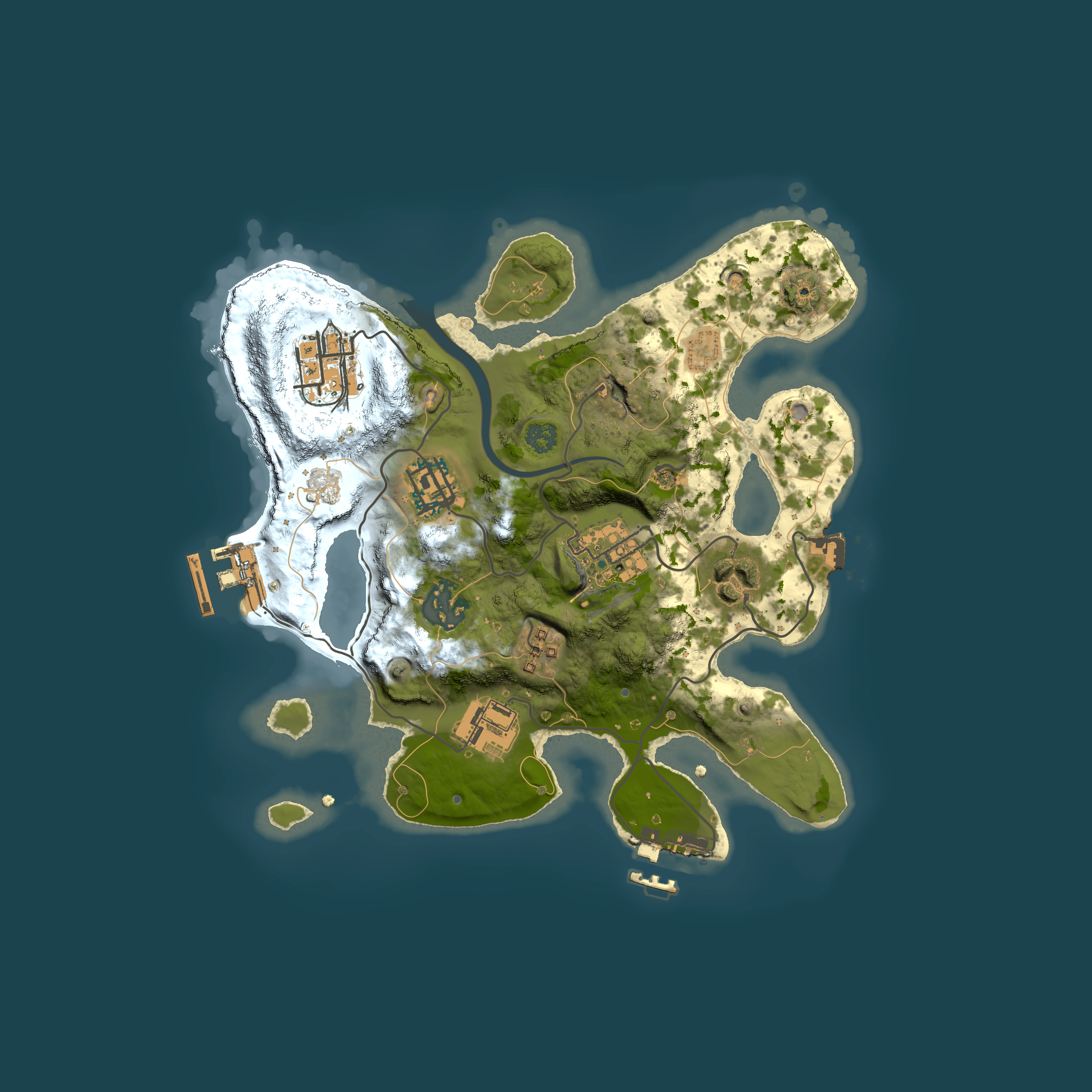 Full top-down render of Rust map seed 893801185, 2500x2500m