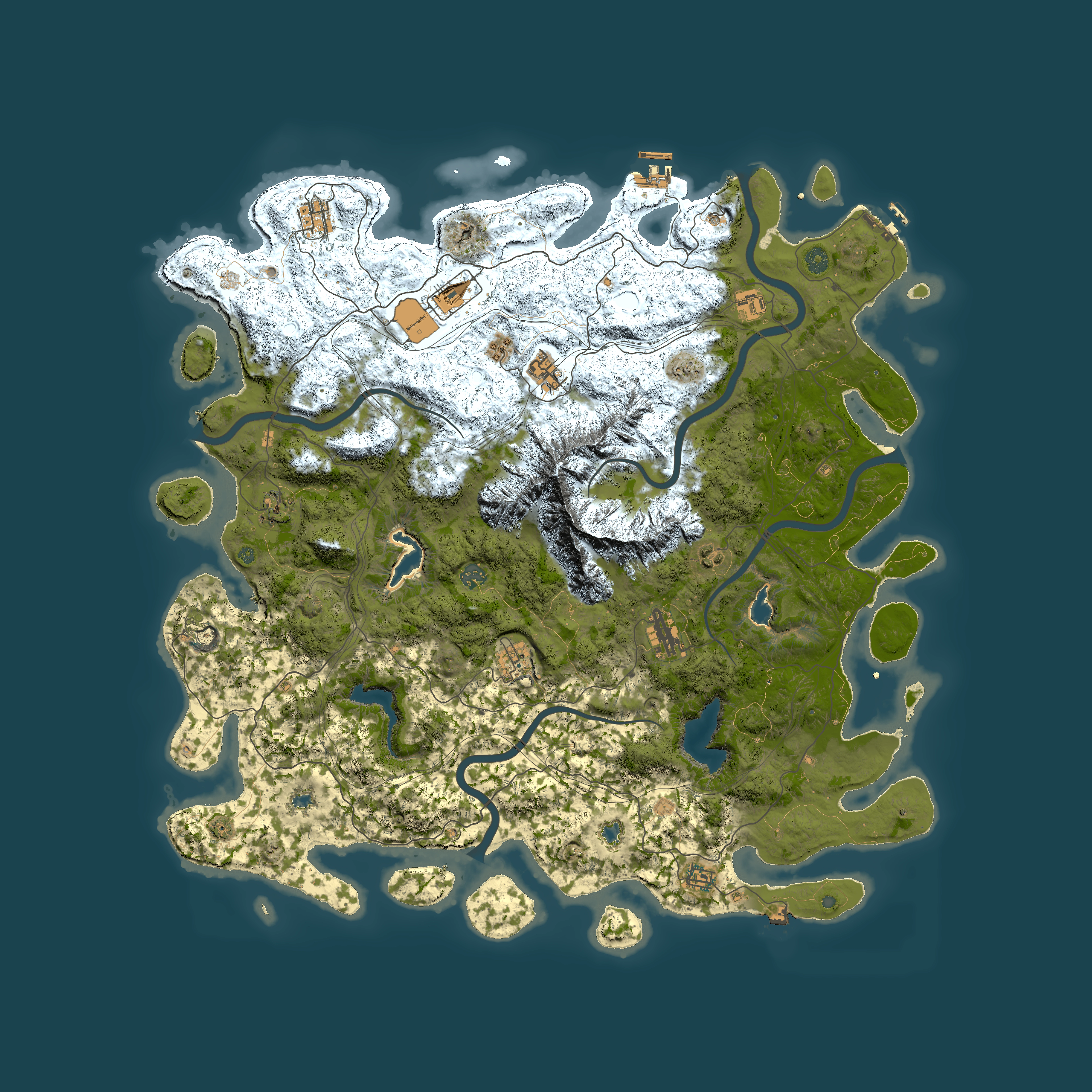 Full top-down render of Rust map seed 118370146, 5200x5200m