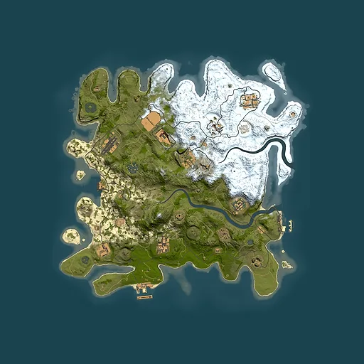 Rust map seed 2072639679, 3650x3650m top-down preview