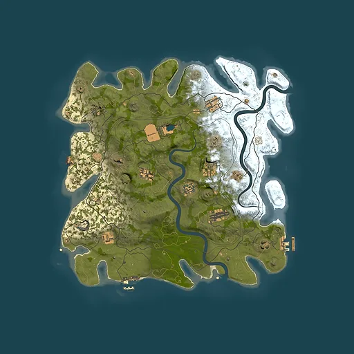 Rust map seed 1337, 4000x4000m top-down preview