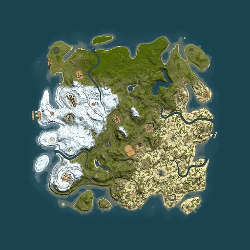 Rust map seed 911172225, 4550x4550m top-down preview