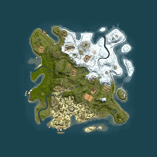 Rust map seed 1256438617, 3700x3700m top-down preview