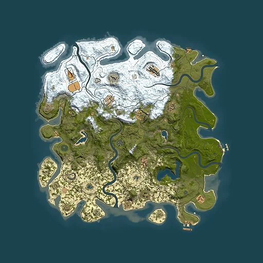 Rust map seed 1288622988, 4650x4650m top-down preview