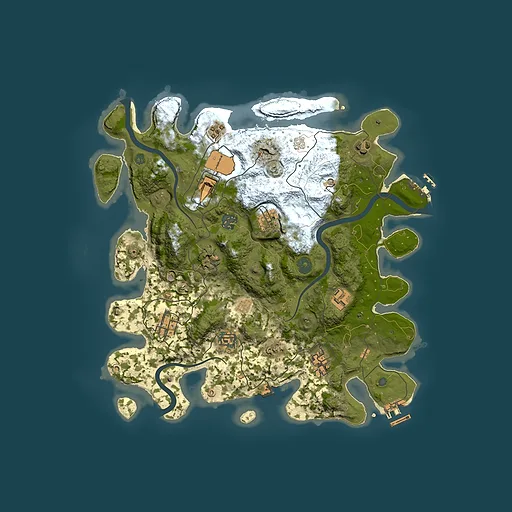 Rust map seed 427495135, 3700x3700m top-down preview