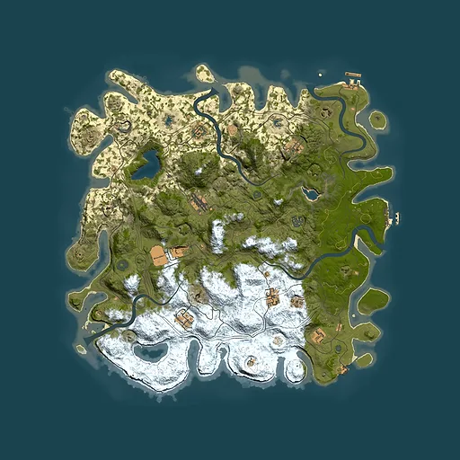 Rust map seed 957619544, 4600x4600m top-down preview