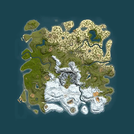 Rust map seed 425308651, 5000x5000m top-down preview