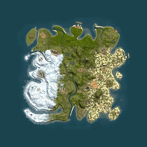 Rust map seed 1052833755, 3900x3900m top-down preview