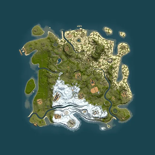 Rust map seed 1848916845, 4100x4100m top-down preview