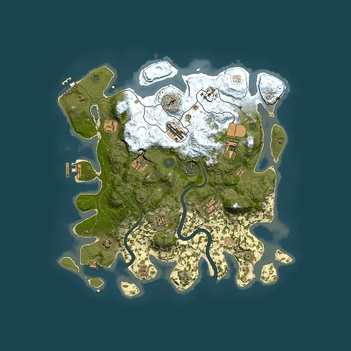 Rust map seed 1670271596, 3800x3800m top-down preview