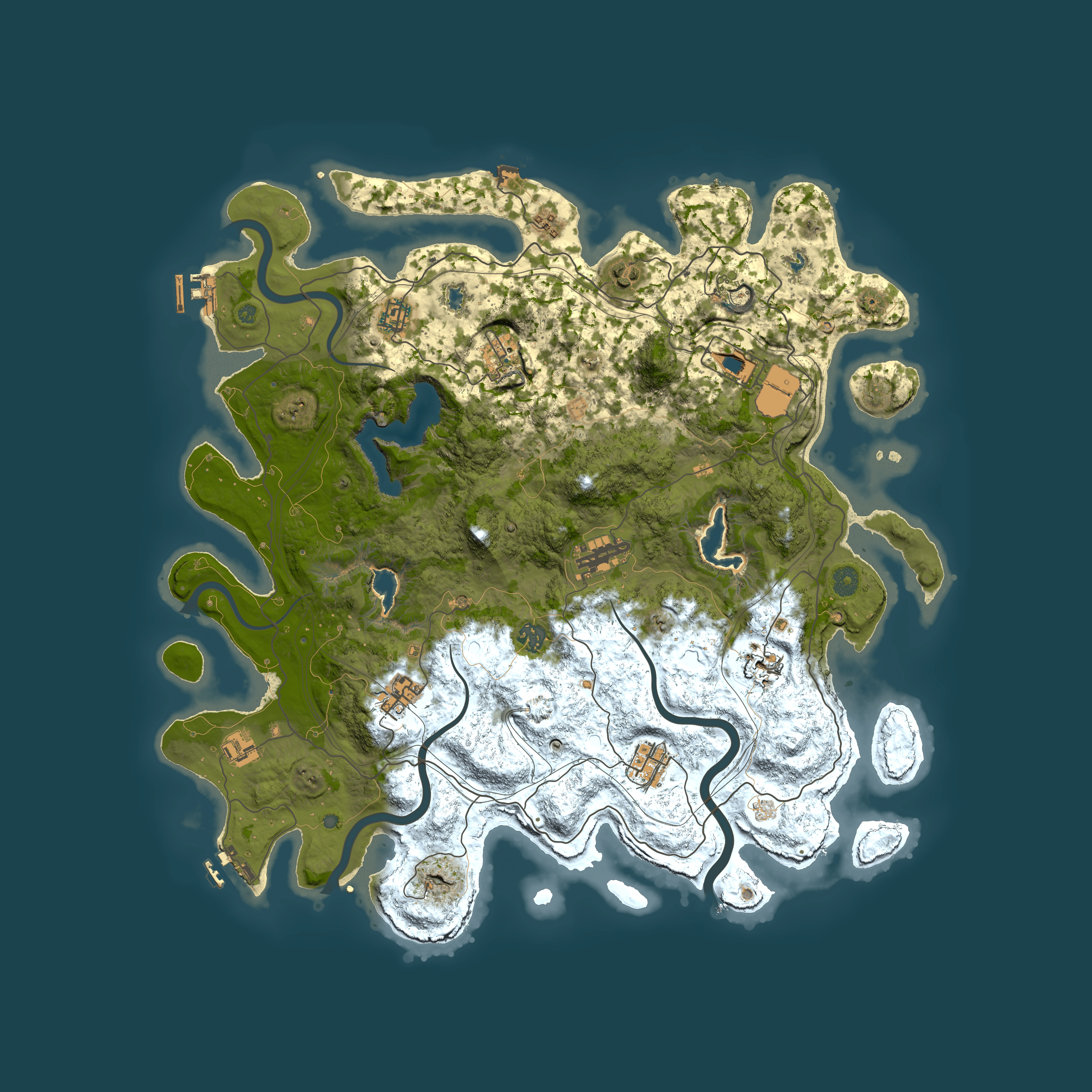 Full top-down render of Rust map seed 1624998237, 4550x4550m