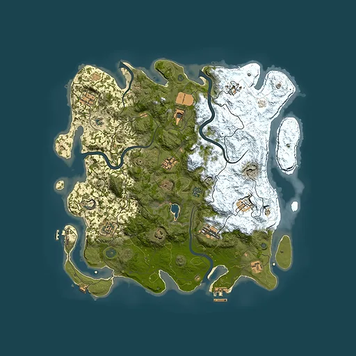 Rust map seed 1701131334, 4200x4200m top-down preview