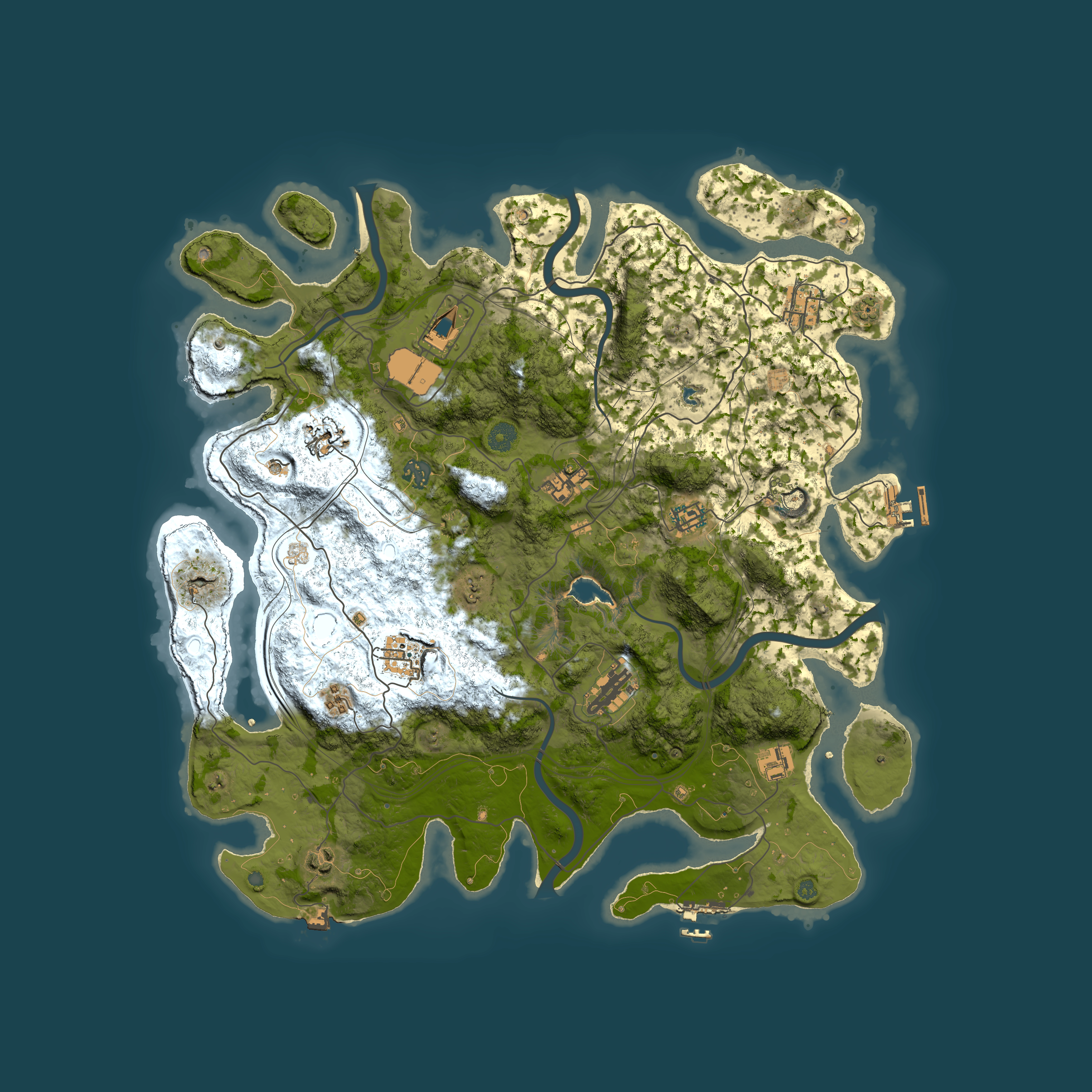 Full top-down render of Rust map seed 923465067, 4400x4400m