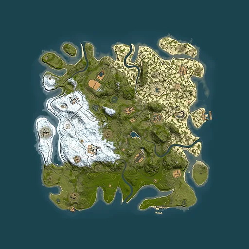 Rust map seed 923465067, 4400x4400m top-down preview