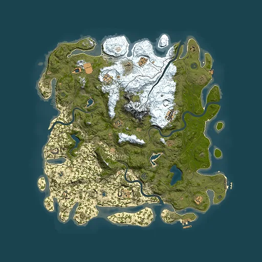 Rust map seed 2135676277, 5000x5000m top-down preview