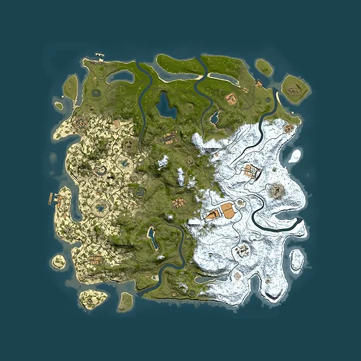 Rust map seed 1697230414, 4900x4900m top-down preview