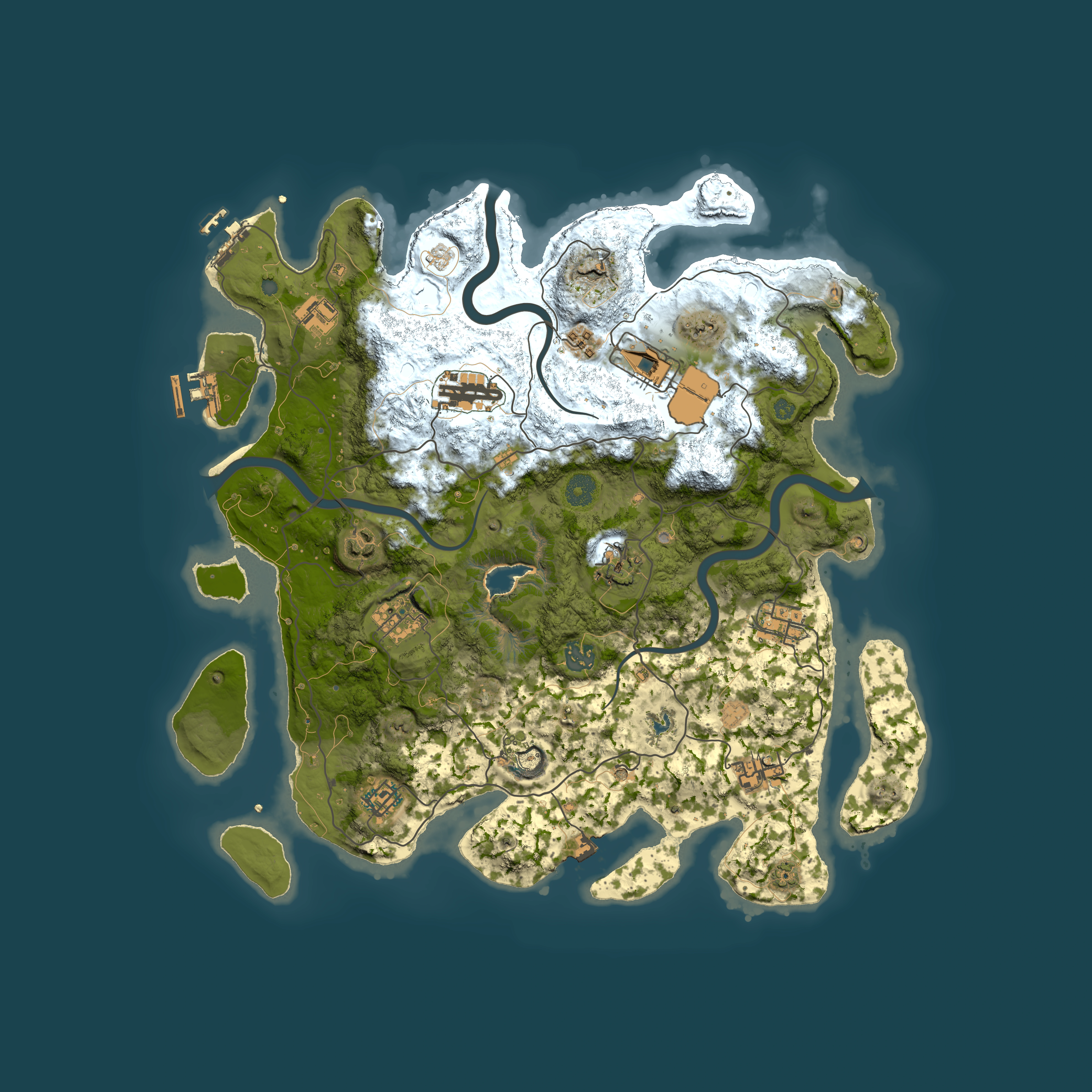 Full top-down render of Rust map seed 416626981, 4000x4000m
