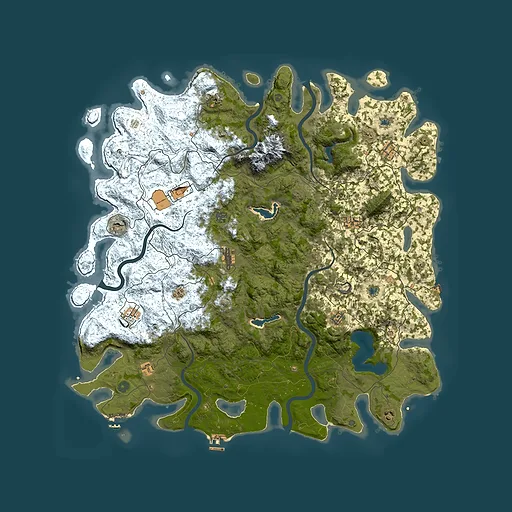 Rust map seed 357359025, 5450x5450m top-down preview