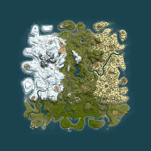 Rust map seed 146223371, 5200x5200m top-down preview