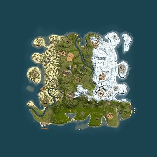 Rust map seed 356790158, 3650x3650m top-down preview