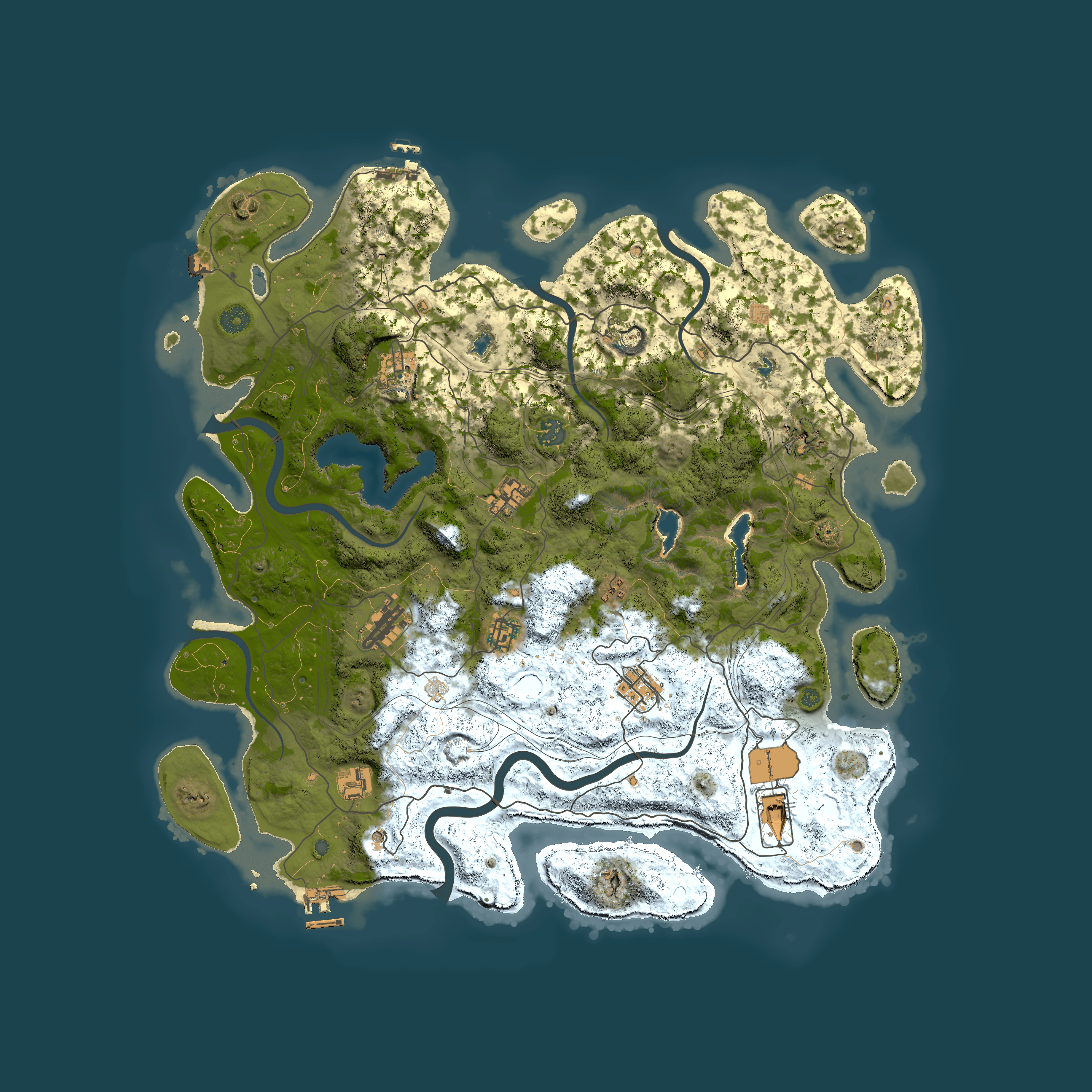 Full top-down render of Rust map seed 16972130, 4550x4550m
