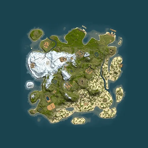 Rust map seed 1340176347, 3600x3600m top-down preview