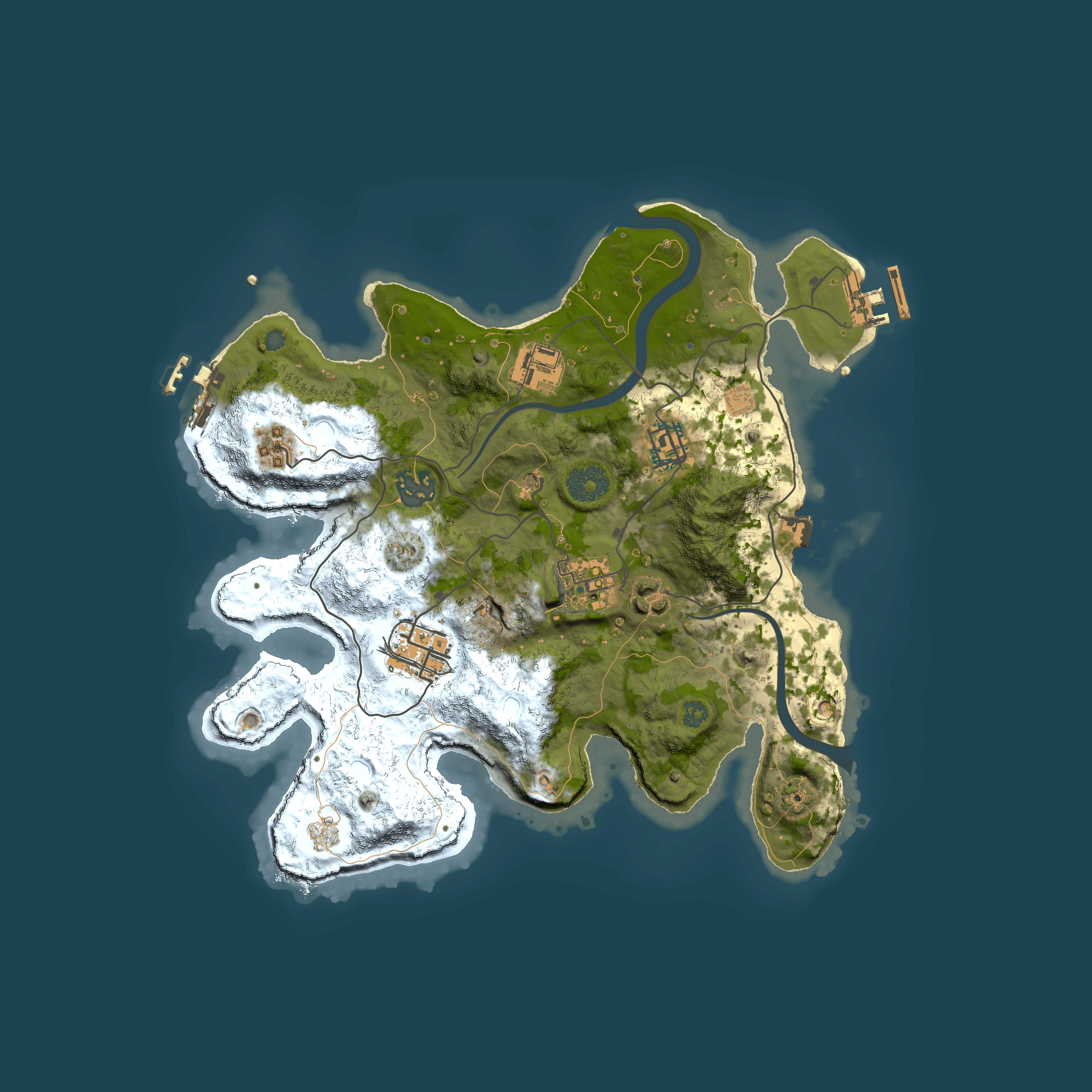 Full top-down render of Rust map seed 953712778, 3000x3000m