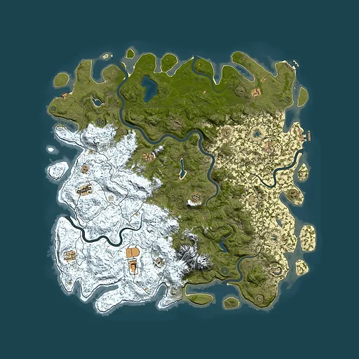 Rust map seed 861774054, 5700x5700m top-down preview