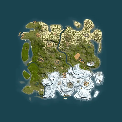 Rust map seed 2133066383, 3950x3950m top-down preview
