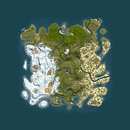 Rust map seed 1466055002, 4050x4050m top-down preview