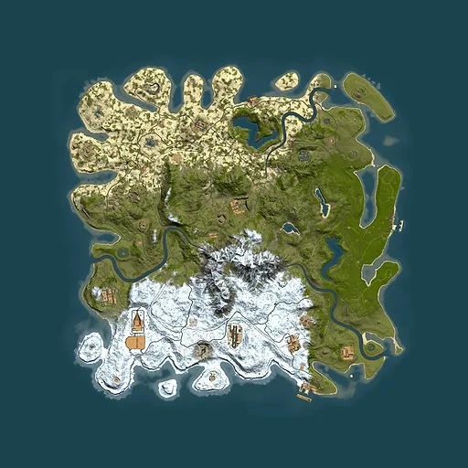 Rust map seed 1012270442, 5000x5000m top-down preview