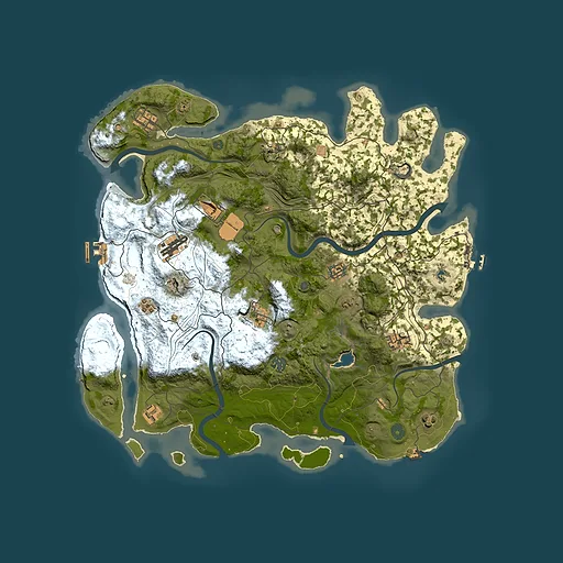 Rust map seed 1033005607, 4300x4300m top-down preview