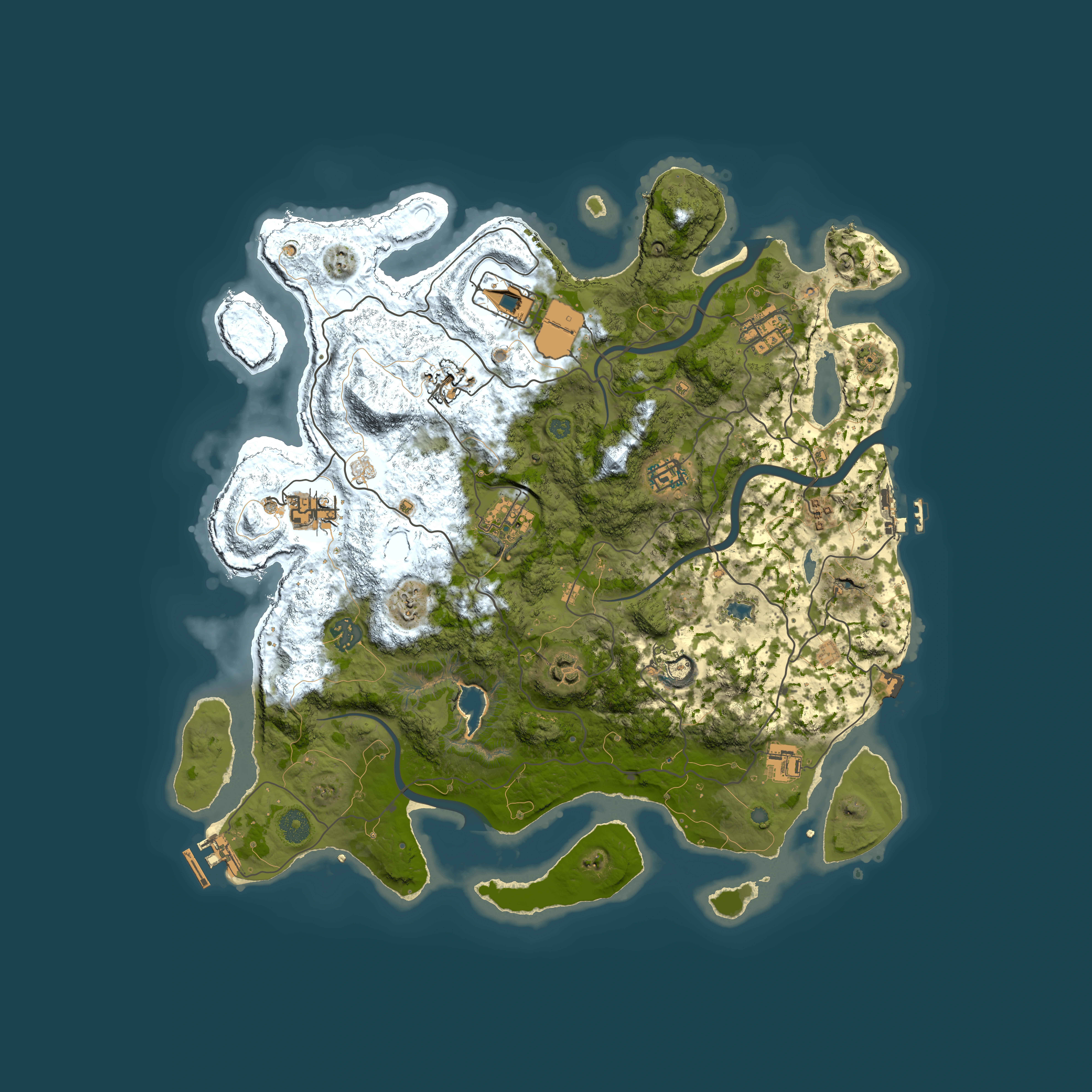 Full top-down render of Rust map seed 1799961770, 4000x4000m