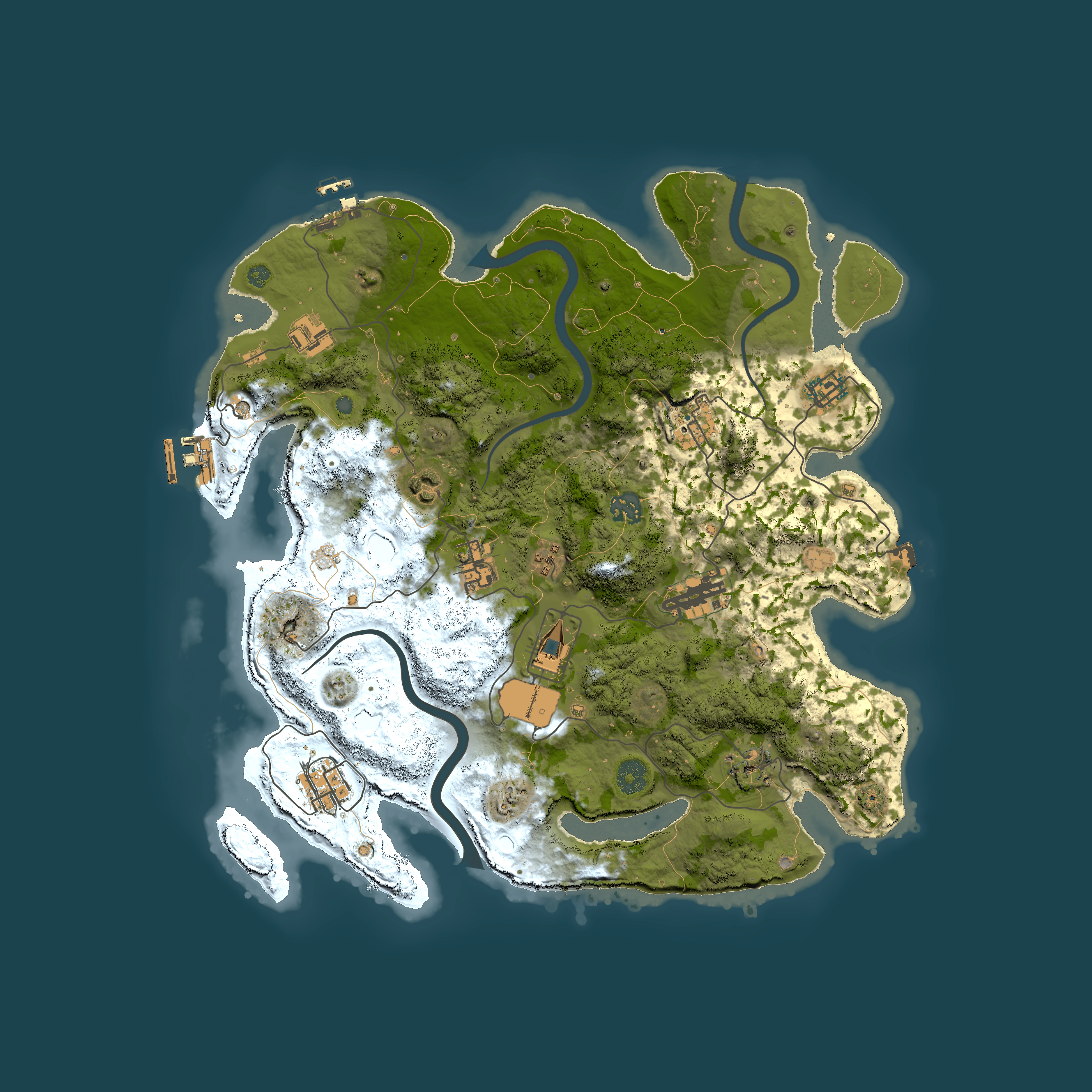 Full top-down render of Rust map seed 890365002, 3800x3800m
