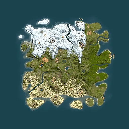 Rust map seed 954416390, 4300x4300m top-down preview