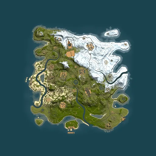 Rust map seed 1877613483, 3550x3550m top-down preview