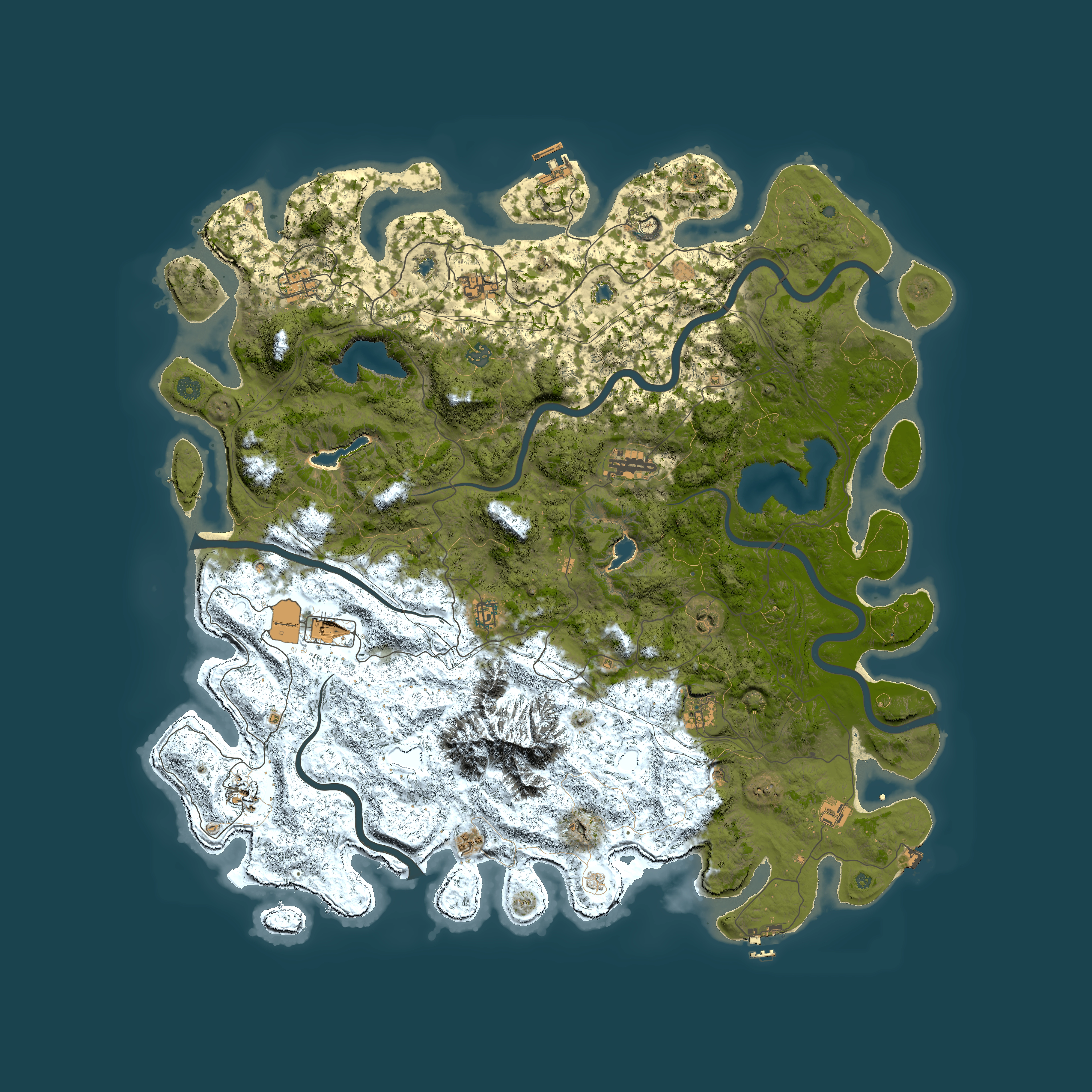 Full top-down render of Rust map seed 1348187069, 5450x5450m