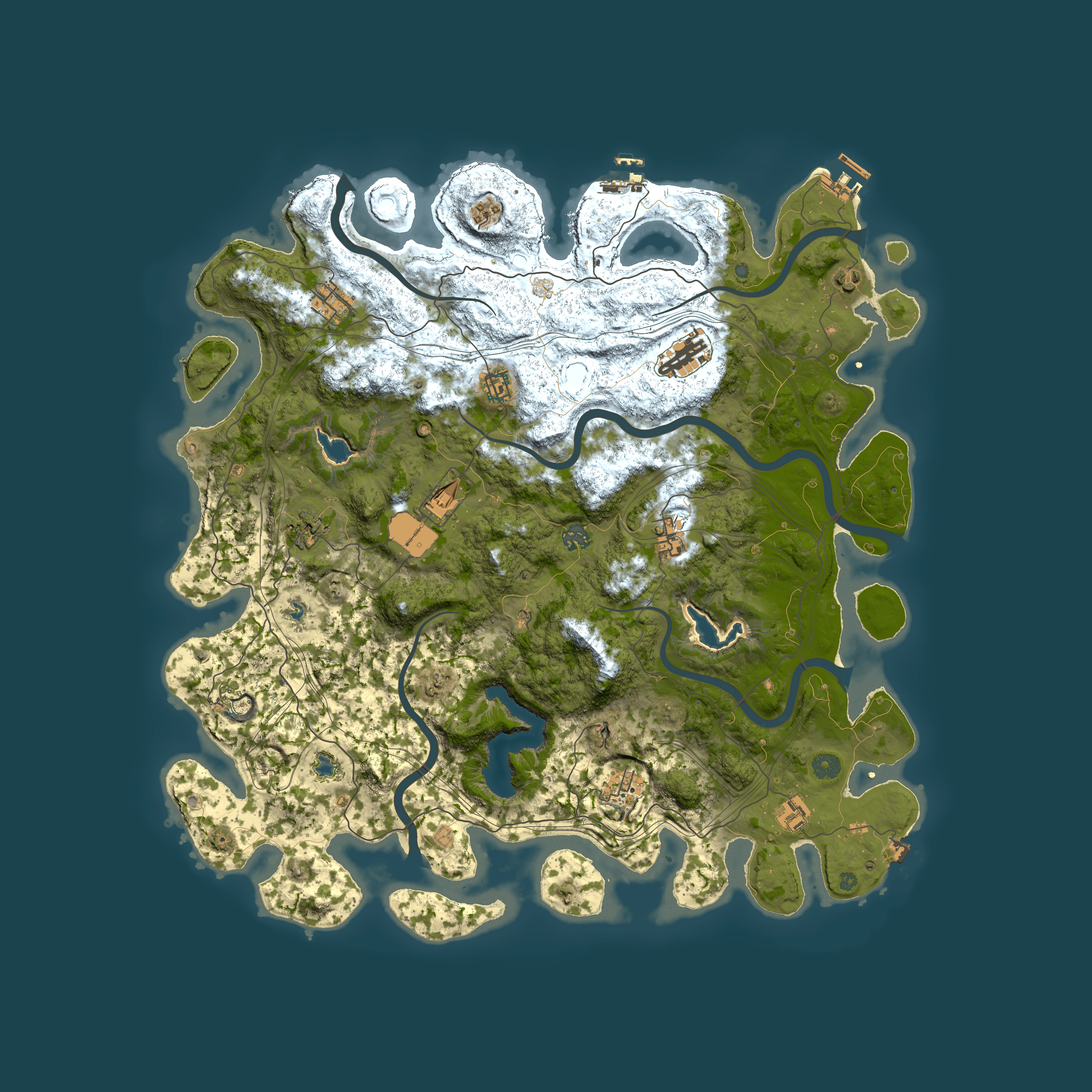 Full top-down render of Rust map seed 1263991266, 4750x4750m