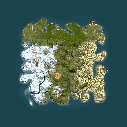 Rust map seed 595401395, 3950x3950m top-down preview