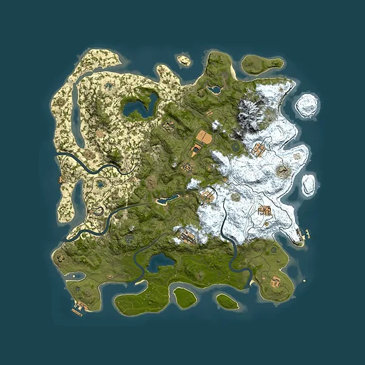 Rust map seed 306906550, 5000x5000m top-down preview