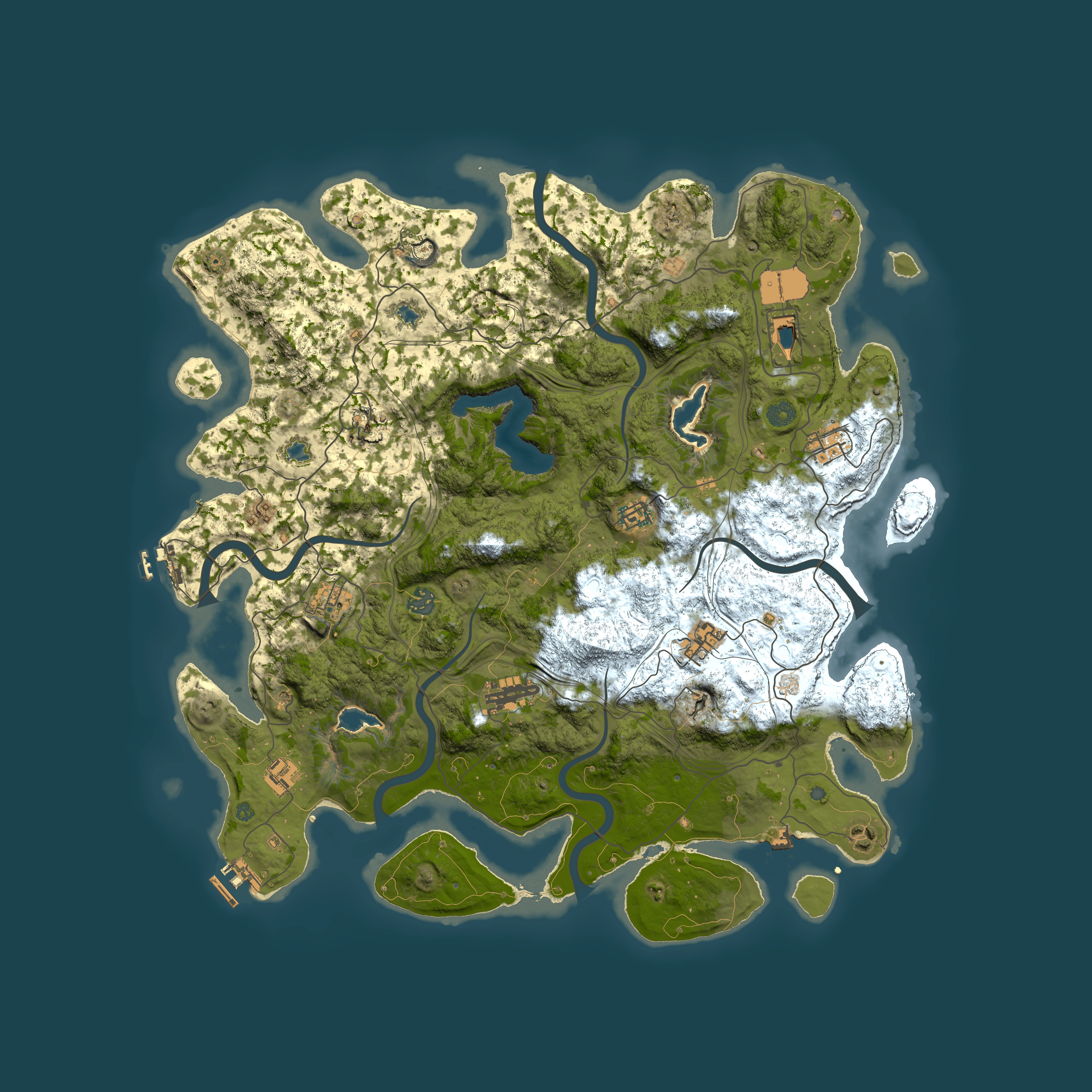 Full top-down render of Rust map seed 463352643, 4650x4650m
