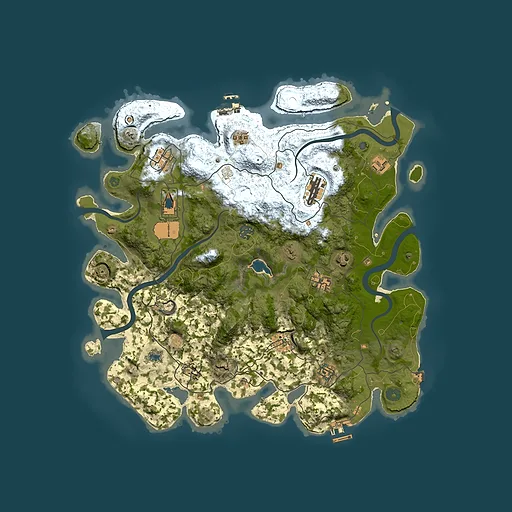 Rust map seed 1801700285, 4100x4100m top-down preview